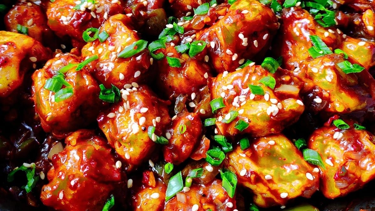 Paneer Manchurian.
