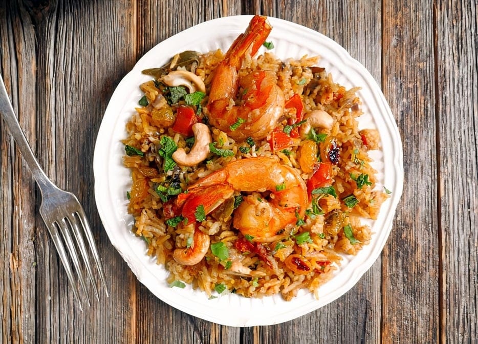Shrimp Biryani.