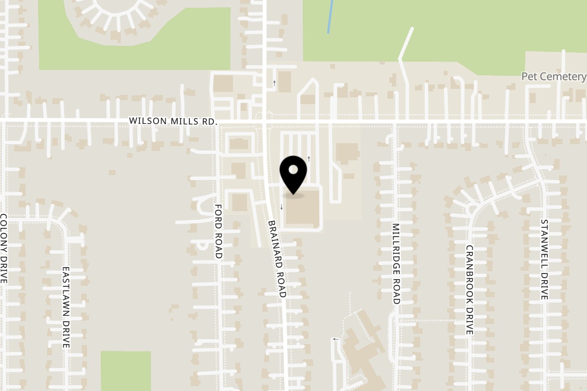 Map showing the location of The Great Indian Kitchen Highland Heights on 5604 Wilson Mills Rd in Highland Heights